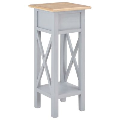 vidaXL Odkládací stolek šedý 27 x 27 x 65,5 cm dřevo