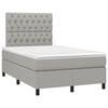 vidaXL Box spring postel s matrac&iacute; světle &scaron;ed&aacute; 120x190 cm textil