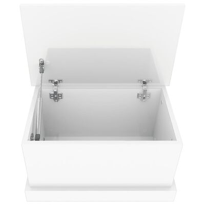 vidaXL Úložný box bílý s vysokým leskem 50x30x28 cm kompozitní dřevo