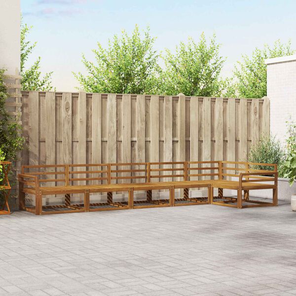 vidaXL Venkovn&iacute; pohovkov&aacute; souprava 6 pcs Př&iacute;rodn&iacute;