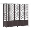 vidaXL Vyv&yacute;&scaron;en&yacute; z&aacute;hon s trel&aacute;ž&iacute; a střechou Hněd&aacute; 202 x 40 x 138 cm PP