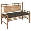vidaXL Zahradn&iacute; lavice s podu&scaron;kou 120 cm bambus