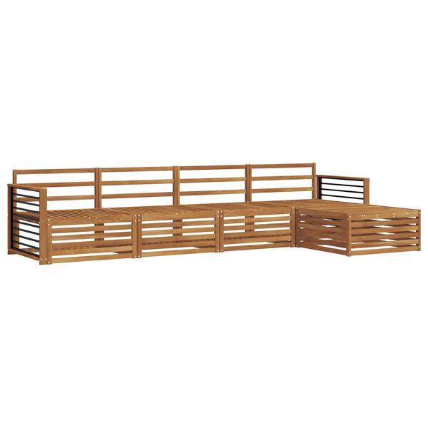 vidaXL Venkovn&iacute; pohovkov&aacute; souprava 5 pcs Př&iacute;rodn&iacute;