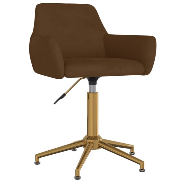 vidaXL Otočn&eacute; j&iacute;deln&iacute; židle 6 ks hněd&eacute; samet