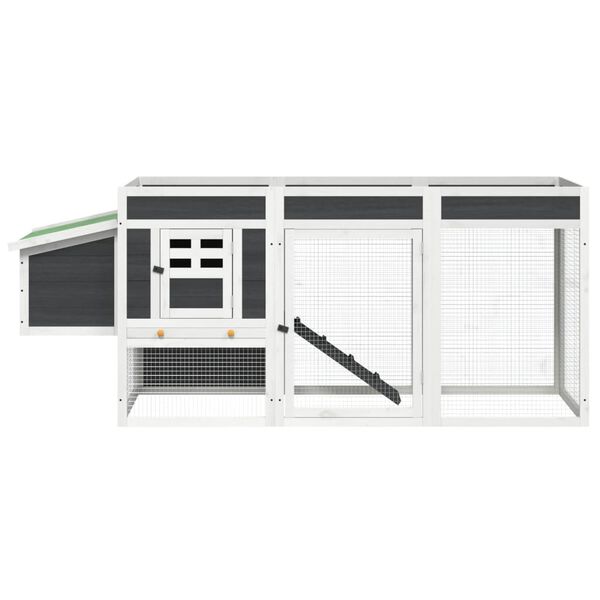 vidaXL Kurn&iacute;k &scaron;ed&yacute; 204 x 50 x 84 cm masivn&iacute; borov&eacute; dřevo