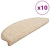 vidaXL Schodov&eacute; rohože 10 ks 65 x 21 x 4 cm kr&eacute;mov&eacute;, půlkulat&eacute;, velk&eacute;