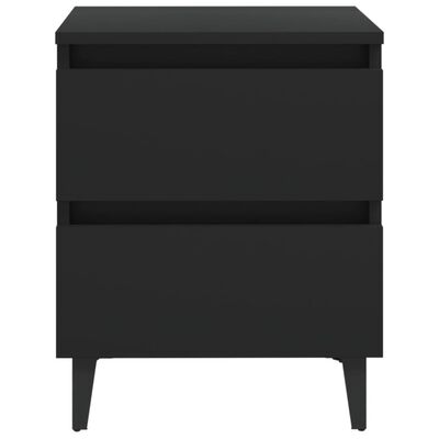 vidaXL Noční stolek černý 40 x 35 x 50 cm dřevotříska