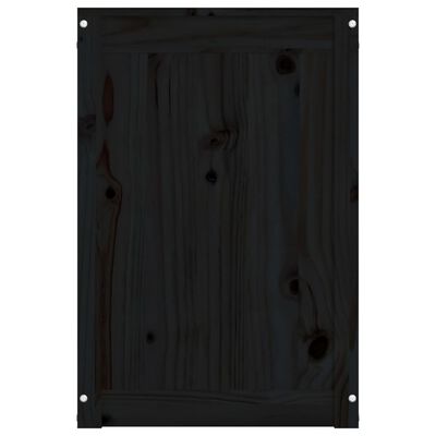 vidaXL Truhla na prádlo černá 88,5 x 44 x 66 cm masivní borové dřevo