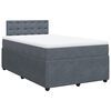 vidaXL Box spring postel s matrac&iacute; tmavě &scaron;ed&yacute; 120x190 cm samet
