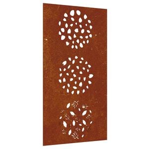 vidaXL Zahradn&iacute; n&aacute;stěnn&aacute; dekorace 105 x 55 cm cortenov&aacute; ocel List