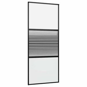 vidaXL Skleněn&eacute; dveře 90 x 2 x 205 cm Hlin&iacute;k Čern&aacute;