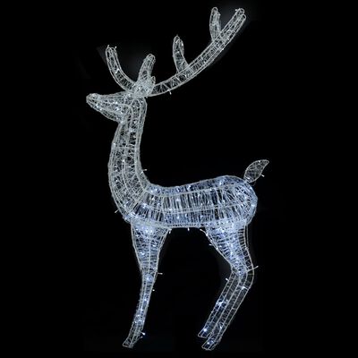 vidaXL XXL Akryloví vánoční sobi s 250 studenými bílými LED 2ks 180 cm