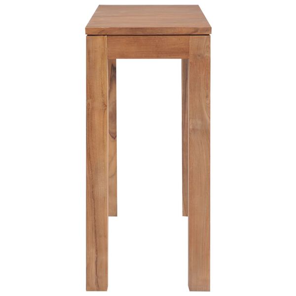vidaXL Konzolov&yacute; stolek masivn&iacute; teak s př&iacute;rodn&iacute;m povrchem 110x35x76 cm