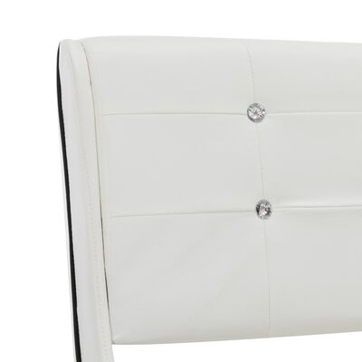 vidaXL Postel s matrací z paměťové pěny bílá umělá kůže 140 x 200 cm