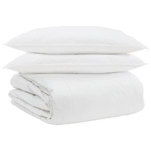 vidaXL Sada přikr&yacute;vek s pol&scaron;t&aacute;řem 3 pcs B&iacute;l&aacute; Peř&iacute;