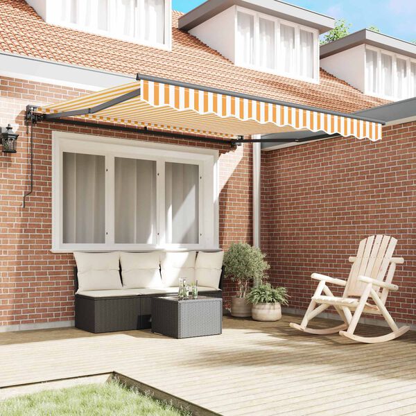 vidaXL Budsorovateln&eacute; zastře&scaron;en&iacute; Žlut&aacute; a b&iacute;l&aacute; 300 x 250 cm