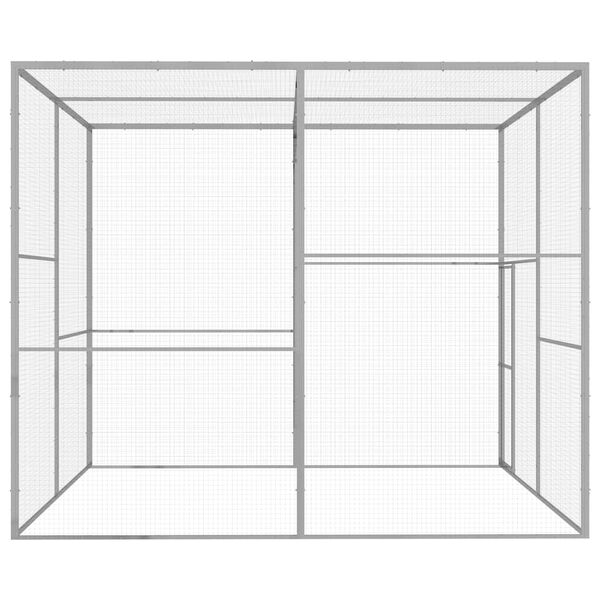 vidaXL Klec pro kočky 3 x 3 x 2,5 m pozinkovan&aacute; ocel