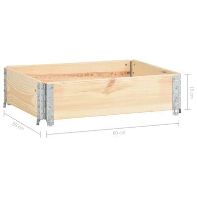 vidaXL Vyvýšený záhon 60 x 80 cm masivní borové dřevo