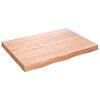 vidaXL Koupelnov&aacute; deska hněd&aacute; 80x60x(2-6) cm o&scaron;etřen&yacute; masivn&iacute; dřevo