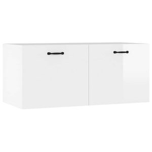 vidaXL N&aacute;stěnn&aacute; skř&iacute;ňka b&iacute;l&aacute; s vysok&yacute;m leskem 80x36,5x35 cm kompozit