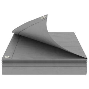vidaXL Plachta s oky Světle &scaron;ed&aacute; 2 x 3 m 260 gsm PE