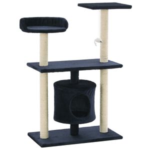 vidaXL &Scaron;krabadlo pro kočky se sisalov&yacute;mi sloupky 95 cm tmavě modr&eacute;