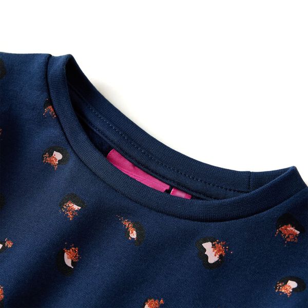 Dětské šaty s dlouhým rukávem námořnicky modré 128