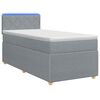 vidaXL Postel boxspring s matrac&iacute; Světle &scaron;ed&aacute; 90 x 190 cm Textil