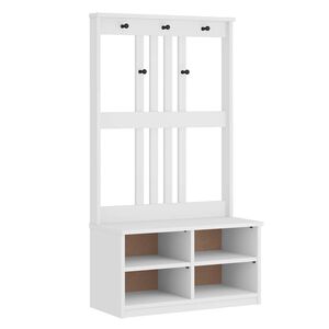 vidaXL Předs&iacute;ňov&yacute; strom SANDNES b&iacute;l&aacute; 87x40x159,5cm Borovicov&yacute; masiv