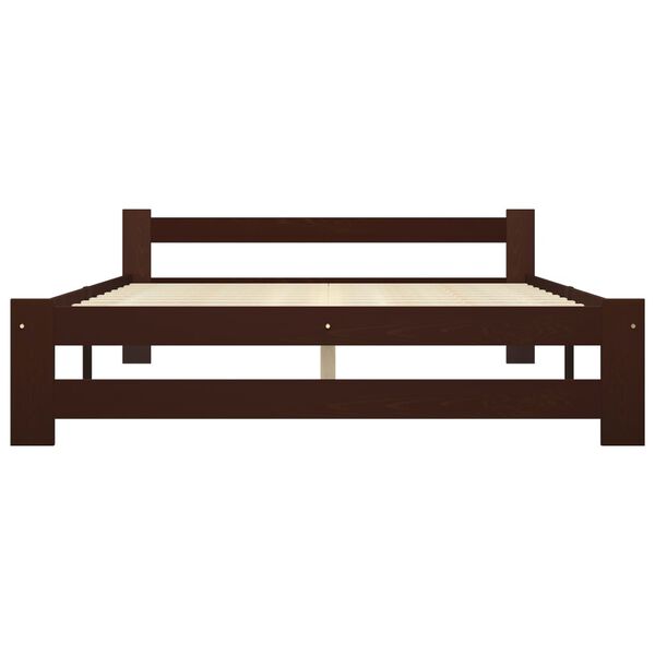 vidaXL R&aacute;m postele 4 z&aacute;suvky tmavě hněd&yacute; masivn&iacute; borovice 180 x 200 cm