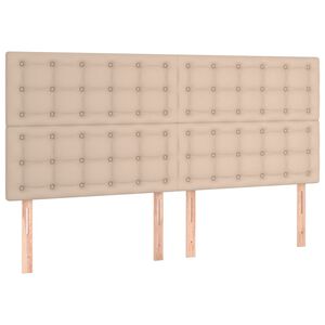 vidaXL Čelo postele Cappuccino 160x5x118/128 cm uměl&aacute; kůže