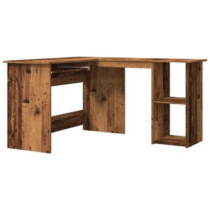 vidaXL Rohov&yacute; psac&iacute; stůl old wood 120x140x75 cm kompozitn&iacute; dřevo
