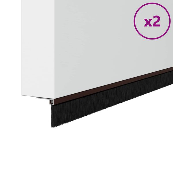 vidaXL Samolepic&iacute; &scaron;těrbiny na dveře 2 pcs Hněd&aacute; 100 cm