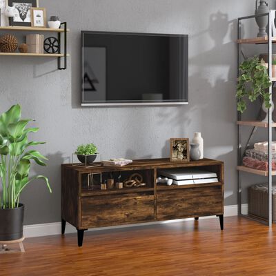 vidaXL TV skříňka kouřový dub 100 x 34,5 x 44,5 cm kompozitní dřevo