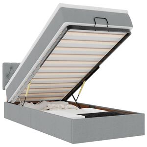 vidaXL Osmansk&aacute; postel s matrac&iacute; & LED světle &scaron;ed&aacute; 80x200cm l&aacute;tka