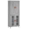 vidaXL Skř&iacute;ň highboard &scaron;ed&aacute; sonoma 69,5 x 34 x 180 cm kompozitn&iacute; dřevo