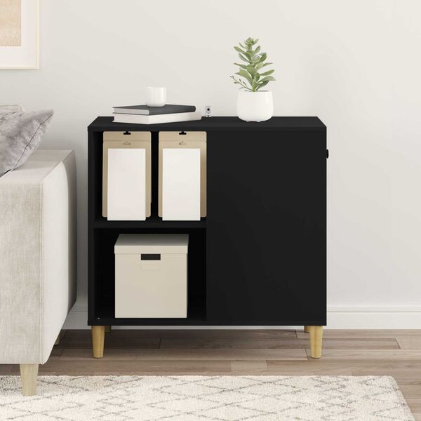 vidaXL Kočič&iacute; dům Čern&aacute; 72 x 42.5 x 70 cm kompozitn&iacute; dřevo