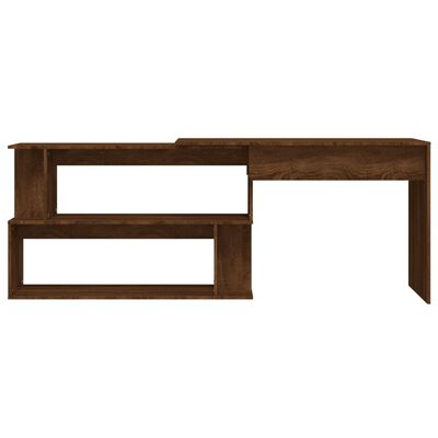 vidaXL Rohový psací stůl hnědý dub 200 x 50 x 76 cm kompozitní dřevo