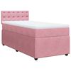 vidaXL Box spring postel s matrac&iacute; růžov&aacute; 100x200 cm samet