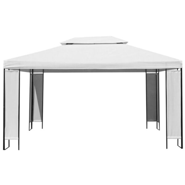 vidaXL Alt&aacute;n se světeln&yacute;mi LED řetězy b&iacute;l&yacute; 3 x 4 m