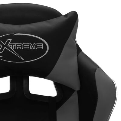 vidaXL Herní židle s RGB LED podsvícením šedočerná umělá kůže