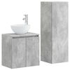 vidaXL Sada koupelnov&eacute;ho n&aacute;bytku 2 ks Betonově &scaron;ed&aacute; 33 x 34,5 x 100 cm