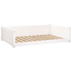 vidaXL Pel&iacute;&scaron;ek pro psy b&iacute;l&yacute; 105,5 x 75,5 x 28 cm masivn&iacute; borovice