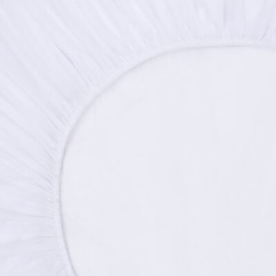 vidaXL Napínací prostěradla voděodolná 2 ks bavlna 70 x 140 cm bílá