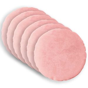 vidaXL Povlak na pol&scaron;t&aacute;ř 6 ks HEERLEN Růžov&aacute; Průměr 30 cm Flanel