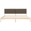 vidaXL R&aacute;m postele s čalouněn&yacute;m čelem s čelo Taupe 200 x 200 cm