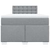 vidaXL Box spring postel s matrac&iacute; světle &scaron;ed&aacute; 120 x 200 cm textil