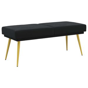 vidaXL Dvou&uacute;rovňov&aacute; lavice Čern&aacute; 120 x 45 x 46 cm Samet