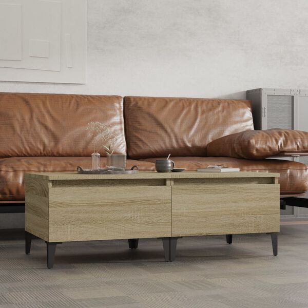 vidaXL Odkl&aacute;dac&iacute; stolky 2 ks dub sonoma 50x46x35 cm kompozitn&iacute; dřevo