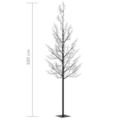 vidaXL Vánoční strom 600 LED diod barevné světlo třešňový květ 300 cm